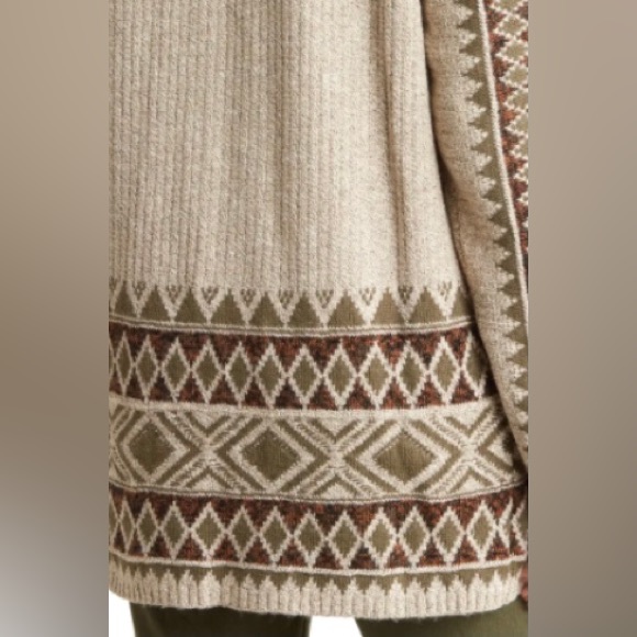 Lucky Brand Aztec Print Open Face Cardigan/Jacket Size S - Picture 16 of 16